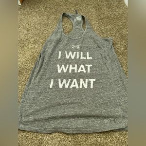 Womens Under Armour Heat Gear tank top grey Large Semi Fitted tank top